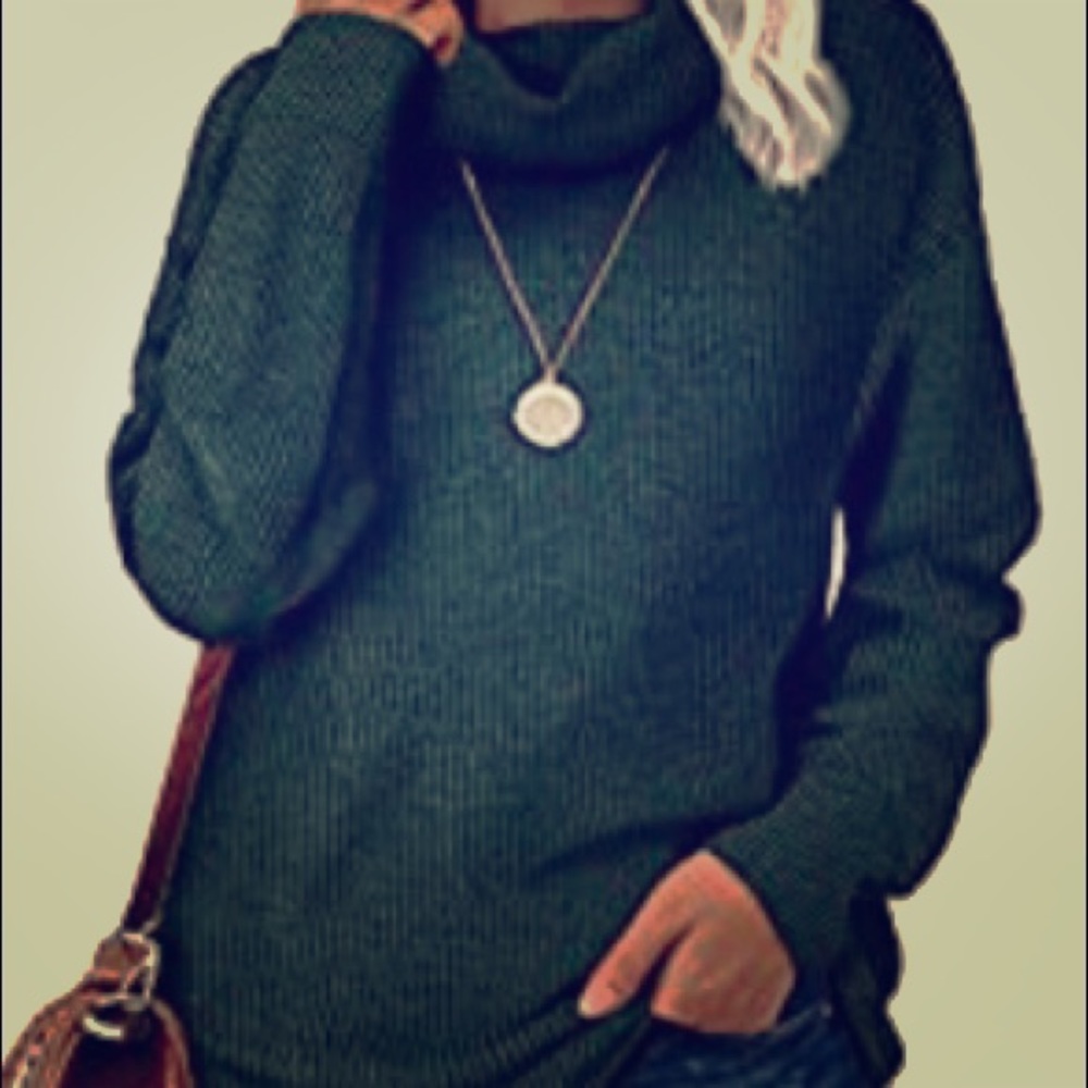 Cowl Neck Baggy Sweater